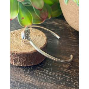Navajo Handmade Multi-Stone & Sterling Silver Inlaid Fashion Cuff Bracelet - Product Image 4