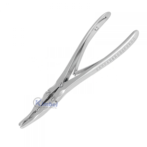 Mini pinza a sgorbia Friedmann 120mm a mascella diritta curva fonte di alimentazione manuale CE omologata per rimodellamento osseo alveolare - Product Image 6