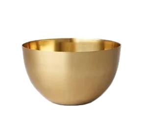 Le bol décoratif plaqué or luxueux ajoute une touche d'opulence à votre maison avec ce superbe bol en métal plaqué or disponible - Product Image 1