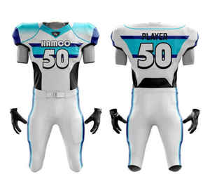 2025 meilleur vente en gros personnalisé sublimé maillots de football américain respirant grande taille avec manches courtes prix usine - Product Image 1