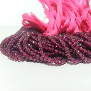 3มม. 4มม. สีชมพูธรรมชาติ hyderabadi GARNET เหลี่ยมเพชรพลอยเพชรพลอยลูกปัดเส้นกึ่งมีค่าสำหรับเครื่องประดับทำสร้อยคอสร้อยข้อมือ - Product Image 2