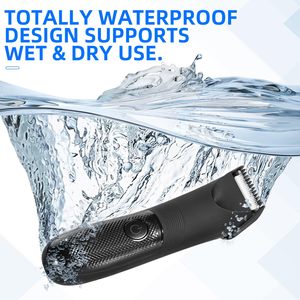 Tondeuse Électrique Étanche pour Hommes, pour Poils du Sous-Vêtement, Utilisation Humide et Sèche, avec Écran LED, Lame en Céramique, Rasoir d'Hygiène, Station de Recharge - Product Image 2