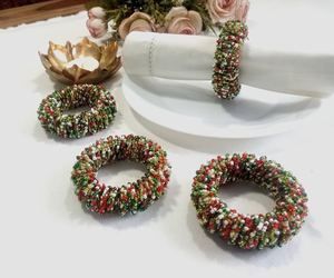 Ronds de serviette, ronds de serviette en rotin, ronds de serviette en osier, décor de table - Product Image 6