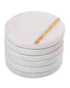 Ensemble de sous-verres ronds en marbre avec un look luxueux, ensemble de sous-verres à thé et à café pour la cuisine - Product Image 3