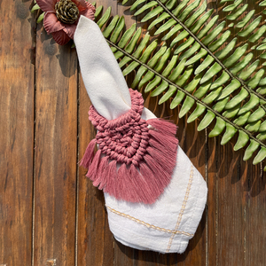 Anillos de Servilleta de Macramé Hechos a Mano |   Estilo Bohemio Ecológico de Primera Calidad |   Tamaño/Color/Logotipo Personalizables para Bodas en Casa - Product Image 5