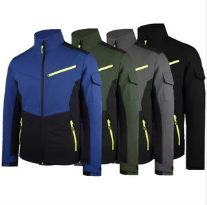 Ensemble de vêtements de travail, veste et pantalon, uniforme de travail, léger, imperméable, grande taille, softshell, haute qualité, polyester, dangri - Product Image 5