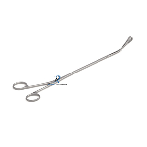 VATS Forceps Foerster courbé gauche 12mm mâchoires ovales 5mm tige 24cm longueur de travail acier inoxydable de qualité chirurgicale 34cm manuel total - Product Image 4