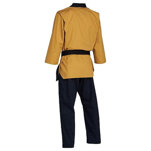 Uniforme de Taekwondo pour les arts martiaux OEM 100% coton Logo personnalisé Style court pour le karaté et l'entraînement Uniforme d'arts martiaux de haute qualité - Product Image 3