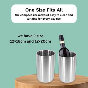 Seau à vin portable moderne en acier inoxydable à double paroi de 1600 ml, fabriqué en usine, pour les fêtes, bac à glace pour boissons - Product Image 5