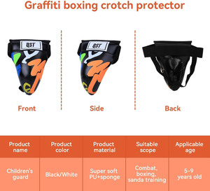 Equipo de protección para la ingle de fibra de carbono para niños para boxeo Kickboxing Muay Thai Sanda Taekwondo Training-QST International - Product Image 5