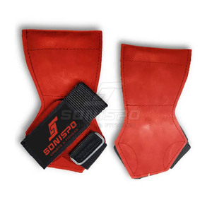แผ่นรองข้อมือ SONISPO ทำจากนีโอพรีน ปรับระดับได้ด้วยแถบตีนตุ๊กแก กันลื่น สีแดง สำหรับทุกเพศ ใช้สำหรับยกน้ำหนัก ป้องกันฝ่ามือ - Product Image 1