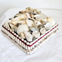 Accessoires Organisateur Boîte Coquillage Bijoux Montre Boucle d'oreille Coffrets Cadeaux Bibelot fait main Petite Boîte carrée