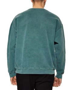 Hoodie Garment Custom <b>Men</b> Cotton <b>Sweatshirt</b> Acid Washed Streetwear Oversized <b>Crewneck</b> Heavyweight Rib O-Neck <b>Sweatshirt</b> for <b>Men</b> - Product Image 2