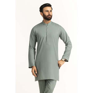 ชุดเสื้อคามีซสั้นพร้อมกางเกงทรงตรงผ้าออกซ์ฟอร์ด ตกแต่งกระดุม ผ้าฝ้าย 100% - รุ่น SK-BSCSL25-005 - Product Image 1