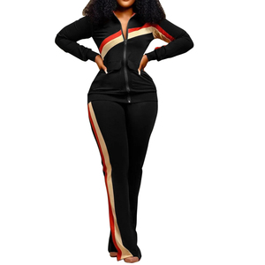 Fabricante de Ropa Personalizada, Sudadera con Capucha Ajustada y Desgastada con Cierre para Mujer y Conjunto de Pantalones Deportivos Lisos para Mujer - Product Image 2