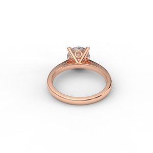 IGI Certified Round Cut Lab Grown Diamond Solitaire Engagement / Wedding <b>Ring</b> in 14K White / Rose & Yellow Gold - Product Image 3