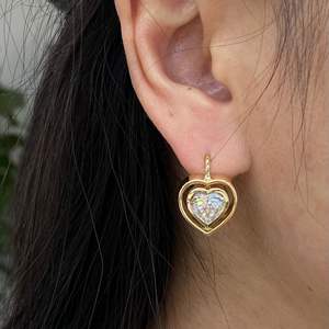 Boucles d'oreilles en diamant de laboratoire 14 carats, 1 carat, taille coussin, certifiées IGI, bijoux classiques pour femmes - Product Image 3