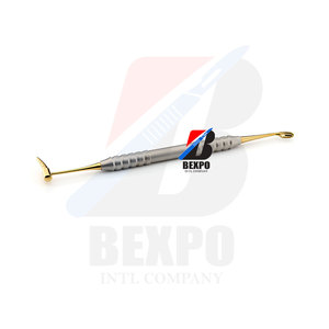 Cuchara de injerto Dental de alta calidad, mango Tru-Grip de oro de titanio, instrumentos manuales de implante Dental - Product Image 4