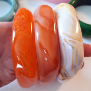Wholesale Resin Bangles Two Color Mix Bangle for Women Fashion Accessories / <b>Girls</b> Handmade Lucite Bangle Jewelry - Product Image 2