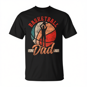 <b>Basketball</b> Dad T-Shirt For Fathers <b>Basketball</b> Lover <b>Gift</b> Black Crewneck - Product Image 2