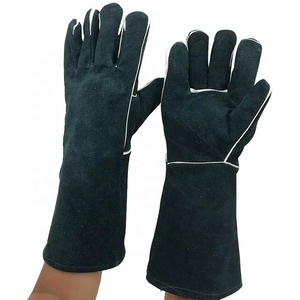 High Performance Polyethylene <b>Textured</b> Welding Safety Gloves 16INCH Length Silicone-free <b>Powder</b>-free AB Grade CE Standard - Product Image 1