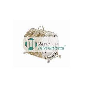 Juego de 4 posavasos de oro y plata con diseño de cuerda, decoración de bordes, venta al por mayor, último posavasos elegante, artículo a la venta - Product Image 3