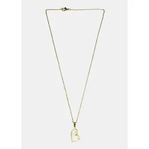 Collier pendentif fin A3shop avec fleurs et cœur - Product Image 1