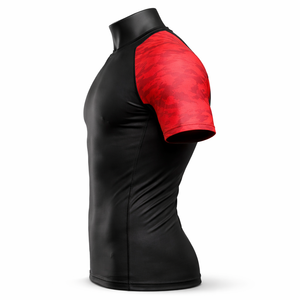 เสื้อยืดออกกำลังกายผู้ชายแบบรัดรูป แห้งเร็ว แขนสั้น สำหรับฟิตเนส กีฬา ยืดหยุ่น กระชับรูปร่าง รับผลิตแบบ OEM - Product Image 3