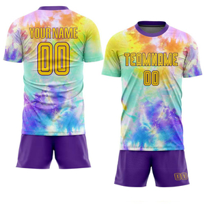 Ensemble d'uniformes de football à impression par sublimation nouveau design, uniformes de football de couleur personnalisée pour hommes et femmes - Product Image 1