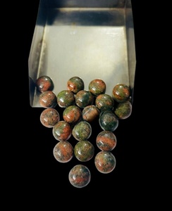 Unakite Jasper อัญมณีหลวมมากขัดธรรมชาติ Cabochon 6mm-20mm - Product Image 2