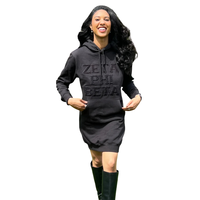Robe sweat avec lettres Zeta Phi Beta en chenille à manches longues pull à capuche robe vie grecque vêtements pour sororité femmes