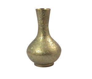 Florero de aluminio artesanal único con revestimiento de latón y patrón de diseño para regalo y Decoración Para precio de venta de exportación - Product Image 1