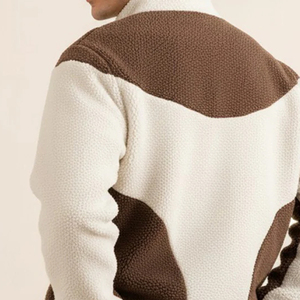 Chaqueta de Forro Polar Sherpa con Paneles de Dos Tonos Recubiertos Premium al por Mayor, Ecológica, Resistente al Viento, con Bolsillos Funcionales, Versátil para Combinar con Otras Prendas - Product Image 6