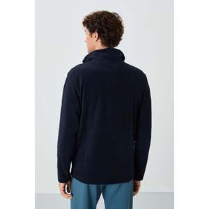 Sweat-shirt en polaire bleu marine coupe standard pour homme Air Jones - Pull chaud en polyester pour un usage décontracté et la superposition - Product Image 6