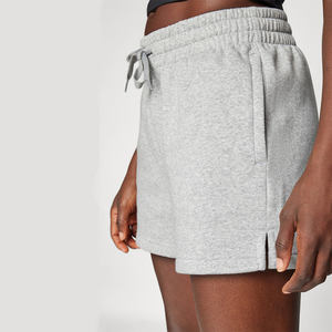 Pantalones cortos de gimnasio para mujer de cintura alta 100% poliéster correr Yoga y Fitness pantalones cortos con tela elástica transpirable y cintura elástica - Product Image 5