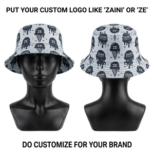 Sombrero de Pescador de Verano de Poliéster Twill de 220 GSM, Multicolor, con Estampado de Dibujos Animados, Logotipo Personalizado, Protección Solar, para Uso en Exteriores - Product Image 1