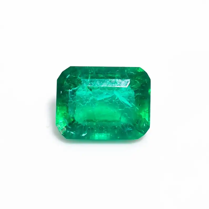 Natural Zambia Emerald Cut Octagon Shape Loose Gemstone Calibrated All Size For Making Jewelry Ring & Necklace Pendant For Both