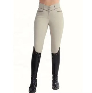 Culotte d'équitation en silicone imprimée de la meilleure qualité pour femmes avec mouche boutonnée taille haute à séchage rapide et conceptions personnalisées - Product Image 1
