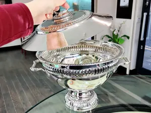 Casserole en acier inoxydable pour servir le riz et le curry |   Conception classique isolée, durable, écologique, antiadhésive pour tous les types de cuisinières - Product Image 2