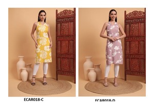 Haut court Kurti en rayonne de coton léger de qualité d'exportation Vêtements ethniques élégants pour femmes fabriqués en Inde pour les acheteurs mondiaux - Product Image 5