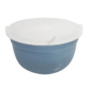 Stainless Steel Premium Designer Aldi <b>Bowl</b> with a Plastic Lid and a Stylish Classic Design - Product Image 1