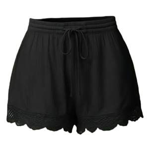 Women's Custom Summer Style Breathable Cotton Twill Shorts Eco-Friendly <b>Elastic</b> <b>Waistband</b> Casual Pocket Solid Pattern Design - Product Image 1