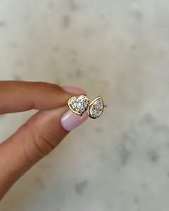 Toi Et Moi femmes coeur poire coupe laboratoire cultivé 2.CTW diamant bague de fiançailles lunette ensemble bague de mariage pour les fêtes cadeaux de saint valentin - Product Image 1