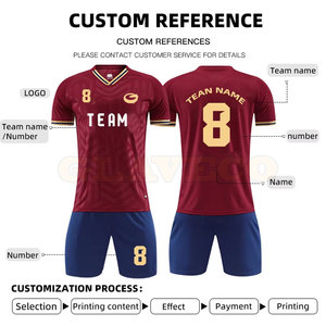 Uniforme de football unisexe sur mesure en gros 100% polyester léger à séchage rapide respirant à manches courtes toutes saisons - Product Image 2