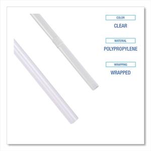 Pailles géantes en polypropylène transparentes de 7,75 pouces, emballées, pour fêtes, 12 500/carton - Product Image 4
