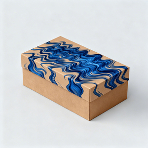 In kỹ thuật số tùy chỉnh đa kích cỡ cứng nhắc bao bì các tông với gợn sóng có nắp đậy tối Kraft tổ hộp giấy cho món quà - Product Image 5