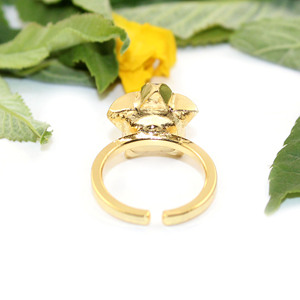 Bagues ajustables en Labradorite naturelle de style bohème en forme d'étoile plaqué or 18 carats Bijoux pour femmes et filles Vente en gros Inde - Product Image 2