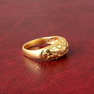 Fenny 18K plaqué or prêt à expédier sans ternissure rétro rugueux martelé bague à la mode pour les femmes bijoux en gros - Product Image 6