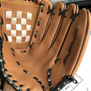 Guantes de béisbol con logo personalizado para exteriores, guantes de béisbol de mano izquierda y derecha de cuero para practicar videojuegos de bateo - Product Image 5