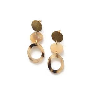 Pendientes de cuerno de búfalo sostenibles para mujer diseños Pendientes elegantes para mujer 100% Pendientes de gota de cuerno de búfalo y buey natural - Product Image 3